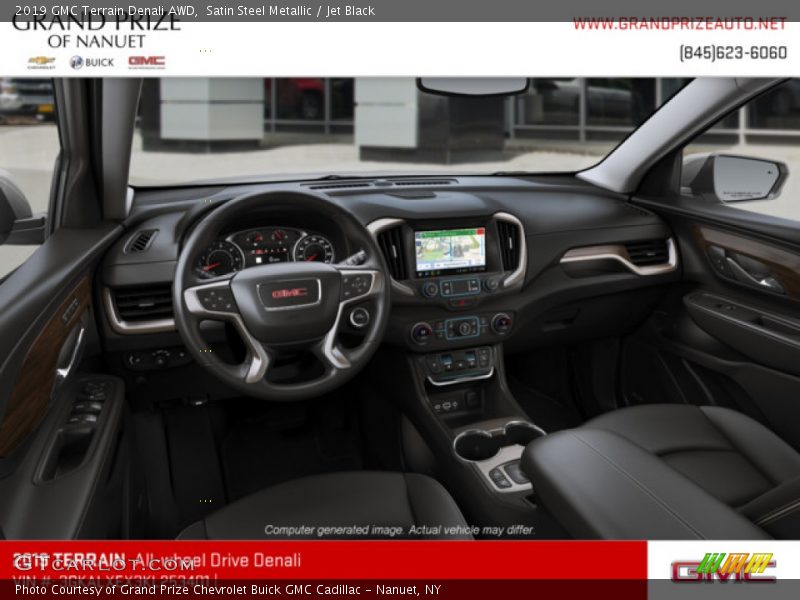 Satin Steel Metallic / Jet Black 2019 GMC Terrain Denali AWD