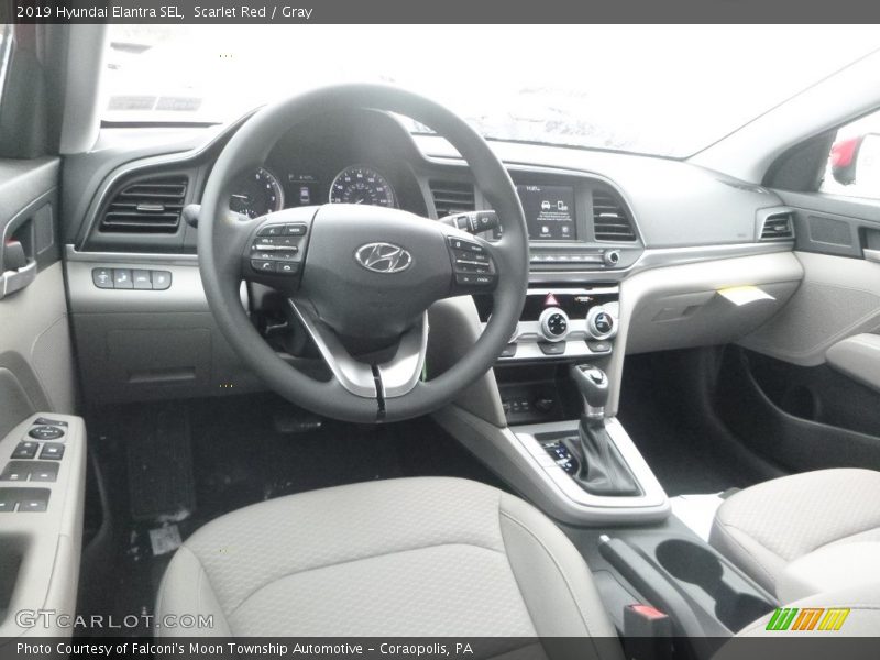 Scarlet Red / Gray 2019 Hyundai Elantra SEL