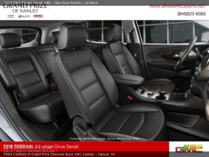 Satin Steel Metallic / Jet Black 2019 GMC Terrain Denali AWD