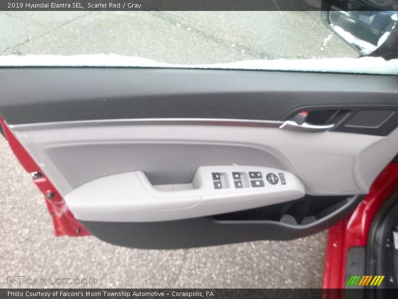 Scarlet Red / Gray 2019 Hyundai Elantra SEL