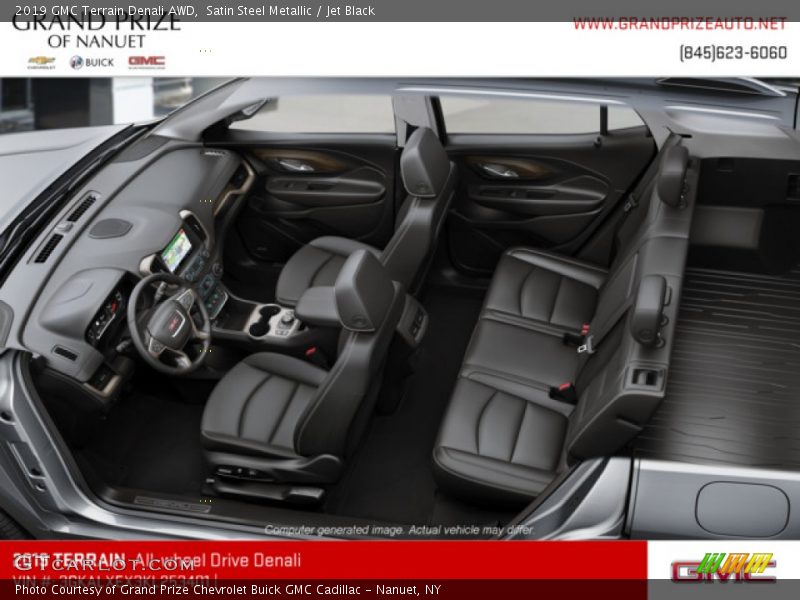 Satin Steel Metallic / Jet Black 2019 GMC Terrain Denali AWD