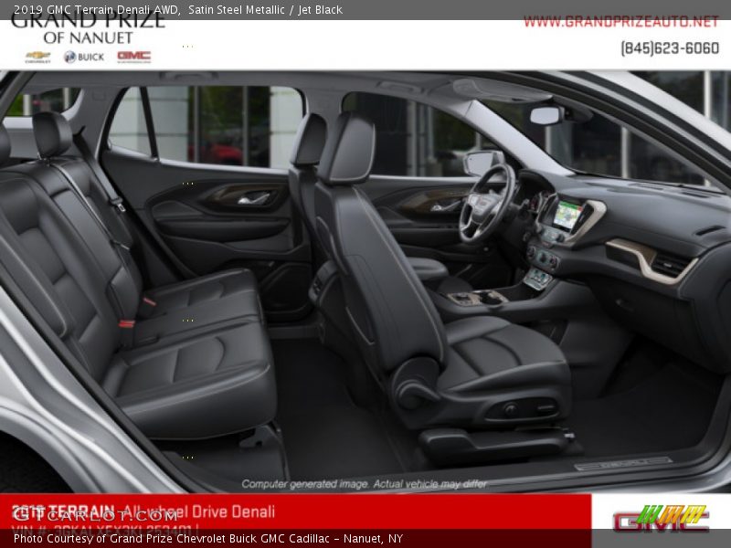 Satin Steel Metallic / Jet Black 2019 GMC Terrain Denali AWD
