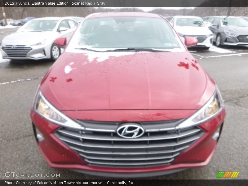 Scarlet Red / Gray 2019 Hyundai Elantra Value Edition
