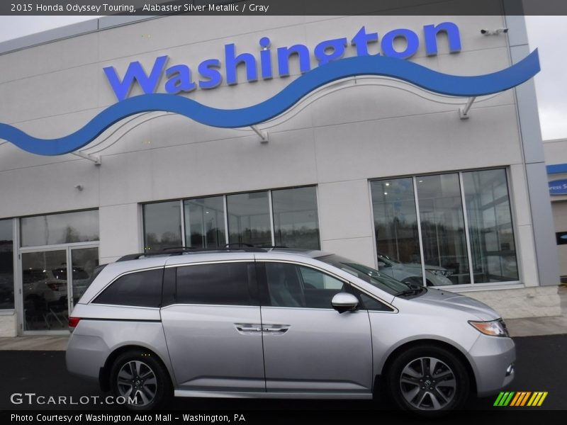 Alabaster Silver Metallic / Gray 2015 Honda Odyssey Touring