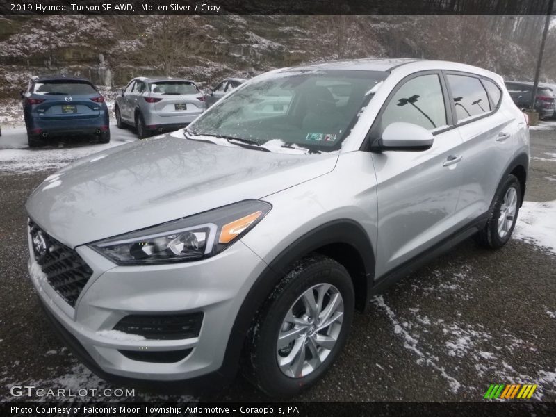 Molten Silver / Gray 2019 Hyundai Tucson SE AWD