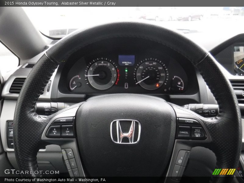 Alabaster Silver Metallic / Gray 2015 Honda Odyssey Touring