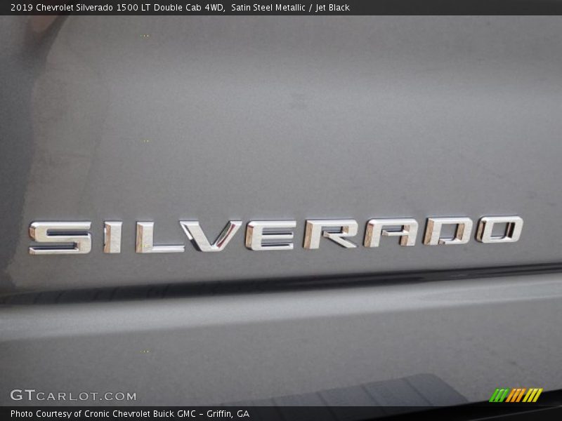 Satin Steel Metallic / Jet Black 2019 Chevrolet Silverado 1500 LT Double Cab 4WD
