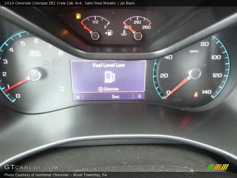 Satin Steel Metallic / Jet Black 2019 Chevrolet Colorado ZR2 Crew Cab 4x4