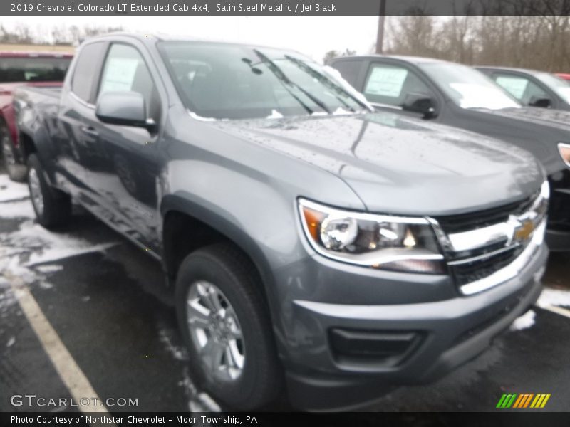Satin Steel Metallic / Jet Black 2019 Chevrolet Colorado LT Extended Cab 4x4