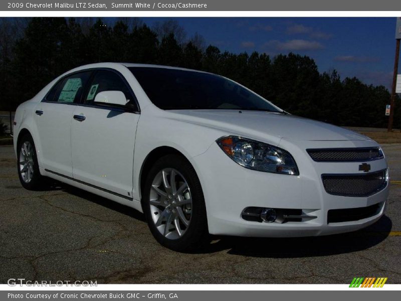 Summit White / Cocoa/Cashmere 2009 Chevrolet Malibu LTZ Sedan