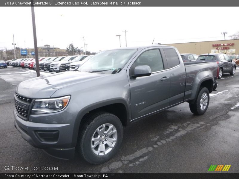 Satin Steel Metallic / Jet Black 2019 Chevrolet Colorado LT Extended Cab 4x4