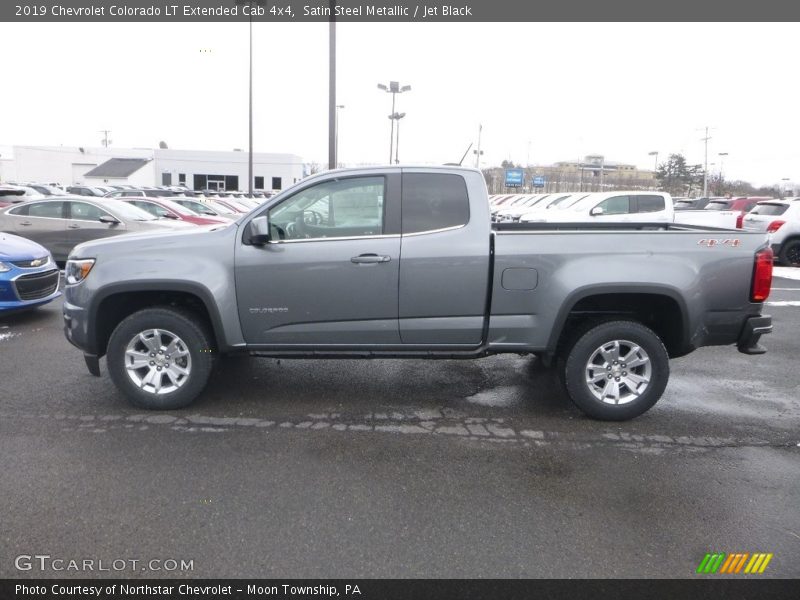 Satin Steel Metallic / Jet Black 2019 Chevrolet Colorado LT Extended Cab 4x4