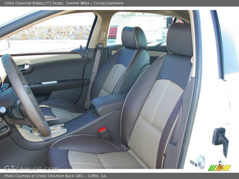 Summit White / Cocoa/Cashmere 2009 Chevrolet Malibu LTZ Sedan