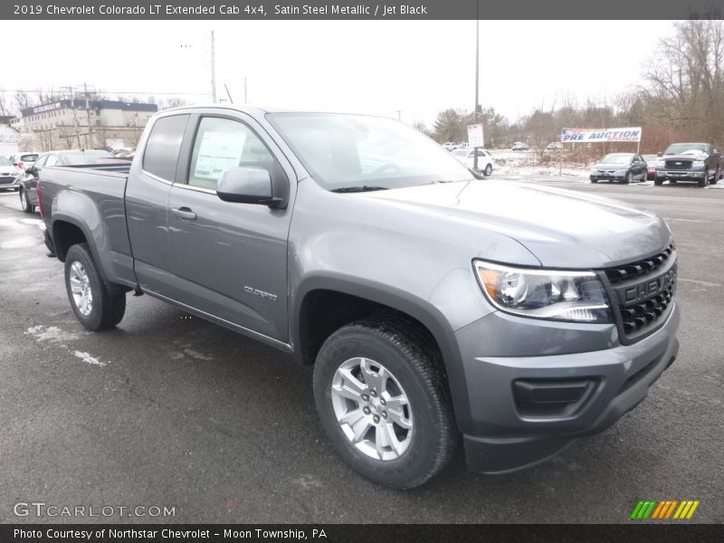 Satin Steel Metallic / Jet Black 2019 Chevrolet Colorado LT Extended Cab 4x4