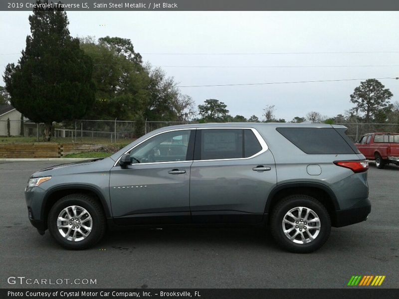 Satin Steel Metallic / Jet Black 2019 Chevrolet Traverse LS