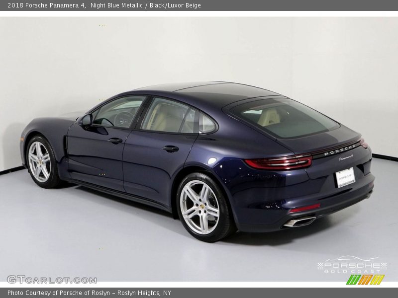 Night Blue Metallic / Black/Luxor Beige 2018 Porsche Panamera 4