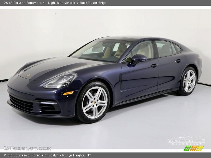 Night Blue Metallic / Black/Luxor Beige 2018 Porsche Panamera 4