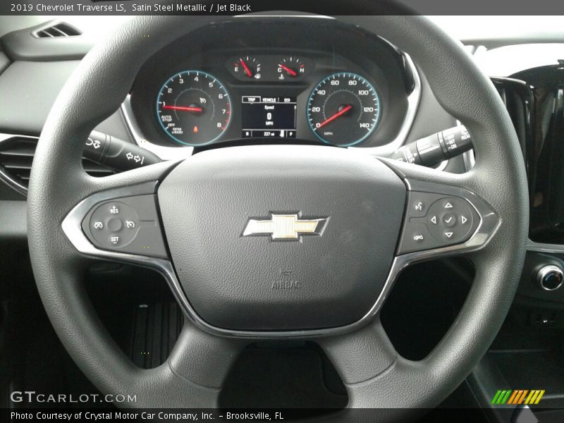 Satin Steel Metallic / Jet Black 2019 Chevrolet Traverse LS