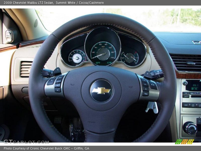 Summit White / Cocoa/Cashmere 2009 Chevrolet Malibu LTZ Sedan