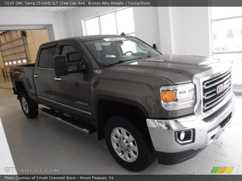 Bronze Alloy Metallic / Cocoa/Dune 2015 GMC Sierra 2500HD SLT Crew Cab 4x4