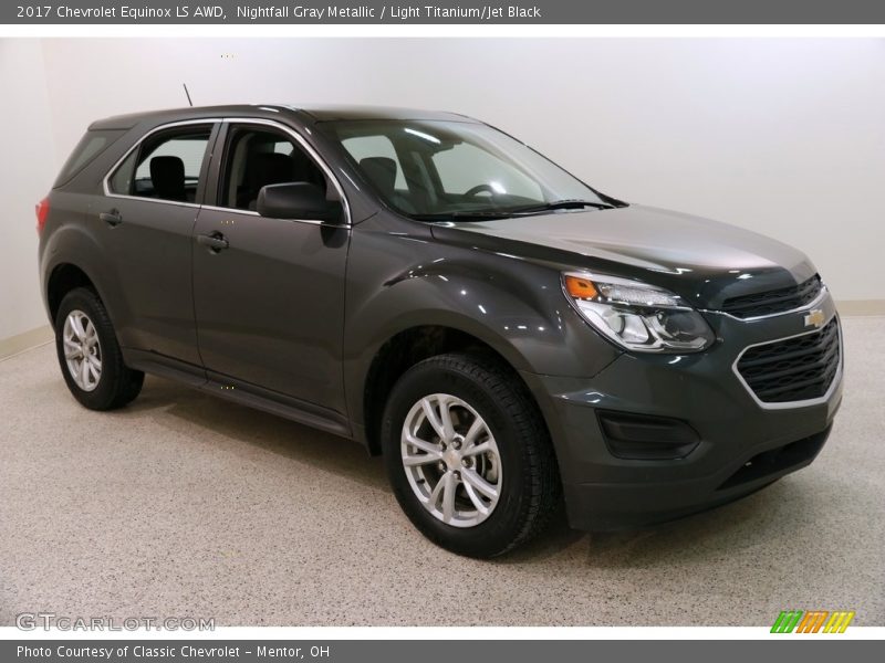 Nightfall Gray Metallic / Light Titanium/Jet Black 2017 Chevrolet Equinox LS AWD