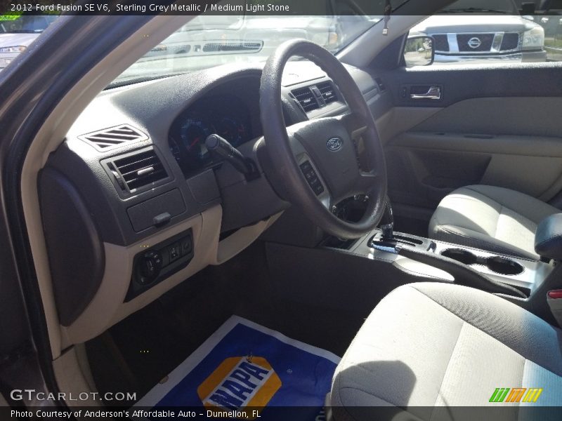 Sterling Grey Metallic / Medium Light Stone 2012 Ford Fusion SE V6