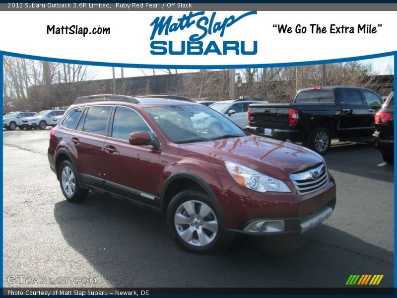 Ruby Red Pearl / Off Black 2012 Subaru Outback 3.6R Limited