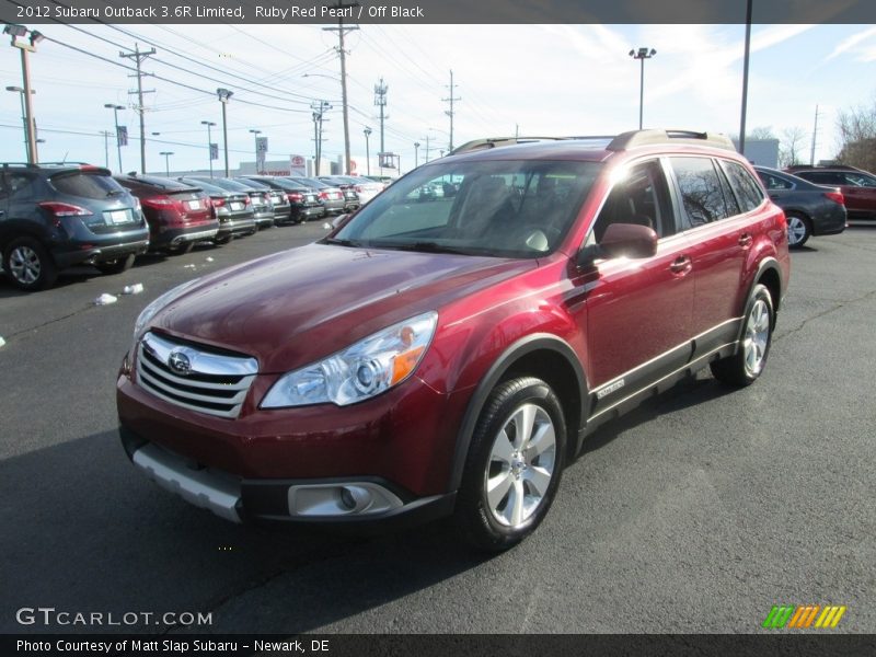 Ruby Red Pearl / Off Black 2012 Subaru Outback 3.6R Limited