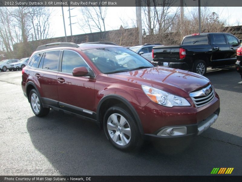 Ruby Red Pearl / Off Black 2012 Subaru Outback 3.6R Limited