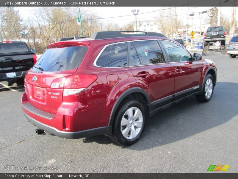 Ruby Red Pearl / Off Black 2012 Subaru Outback 3.6R Limited