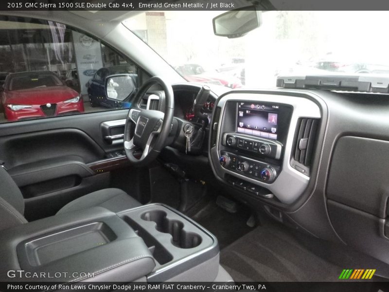 Emerald Green Metallic / Jet Black 2015 GMC Sierra 1500 SLE Double Cab 4x4