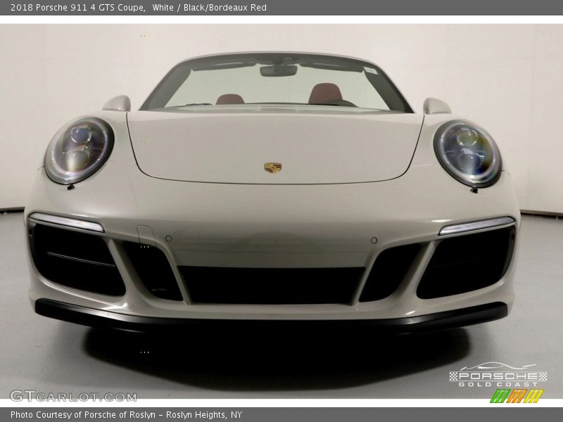 White / Black/Bordeaux Red 2018 Porsche 911 4 GTS Coupe