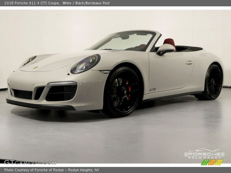 White / Black/Bordeaux Red 2018 Porsche 911 4 GTS Coupe