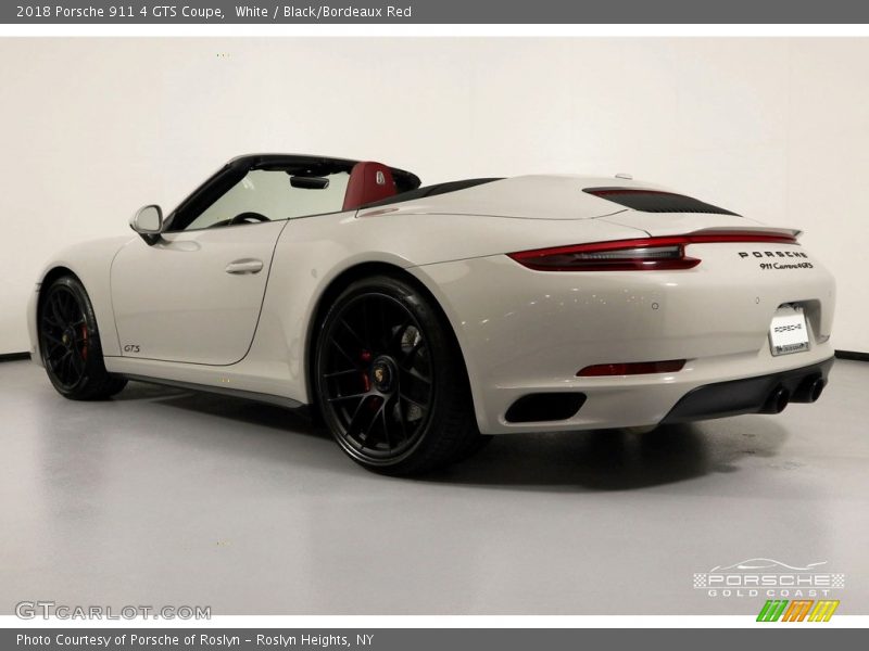White / Black/Bordeaux Red 2018 Porsche 911 4 GTS Coupe