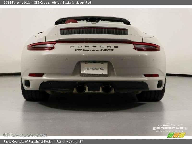 White / Black/Bordeaux Red 2018 Porsche 911 4 GTS Coupe
