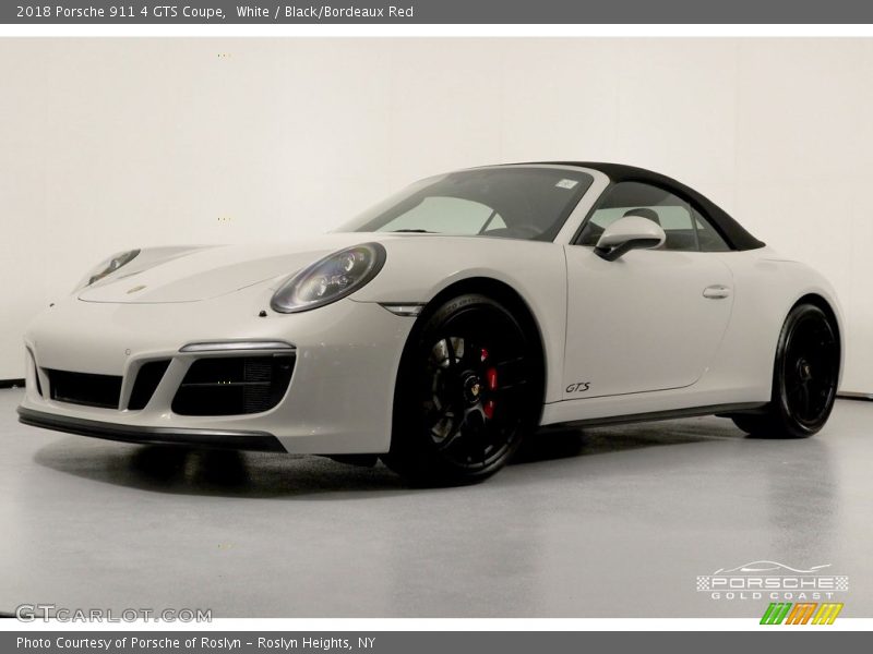 White / Black/Bordeaux Red 2018 Porsche 911 4 GTS Coupe