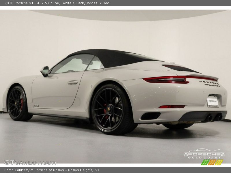 White / Black/Bordeaux Red 2018 Porsche 911 4 GTS Coupe