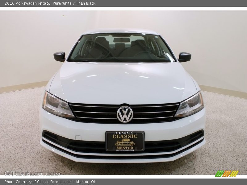 Pure White / Titan Black 2016 Volkswagen Jetta S