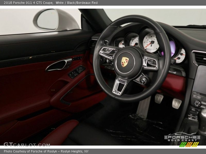 White / Black/Bordeaux Red 2018 Porsche 911 4 GTS Coupe