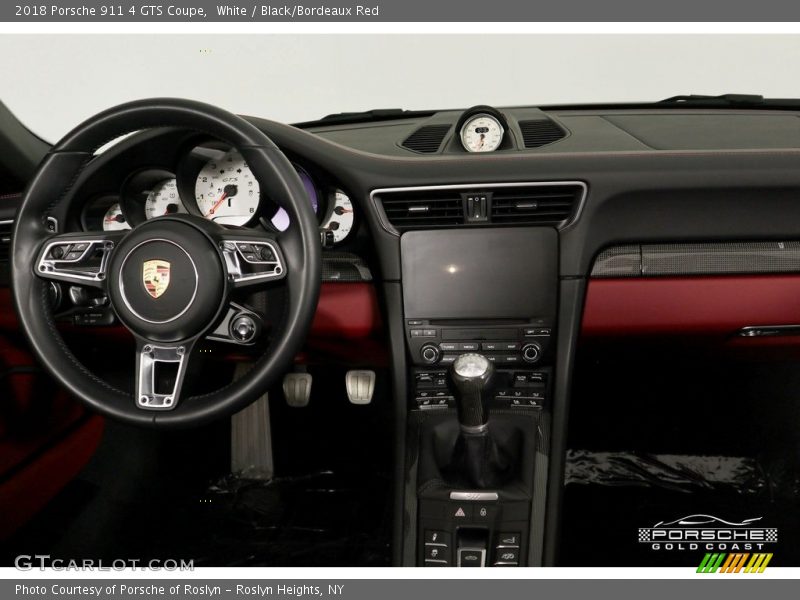 White / Black/Bordeaux Red 2018 Porsche 911 4 GTS Coupe