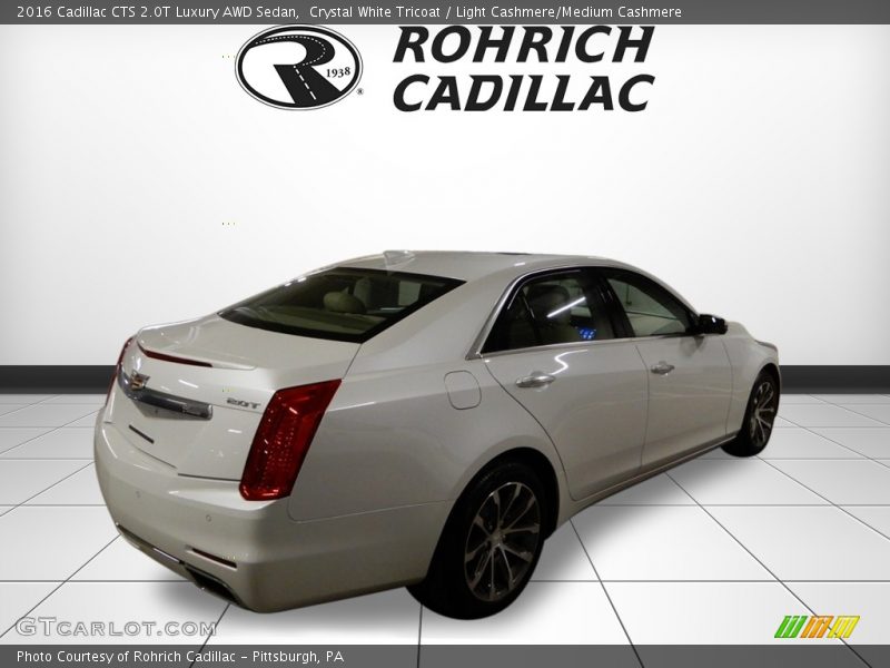 Crystal White Tricoat / Light Cashmere/Medium Cashmere 2016 Cadillac CTS 2.0T Luxury AWD Sedan