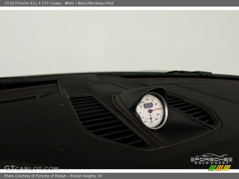 White / Black/Bordeaux Red 2018 Porsche 911 4 GTS Coupe