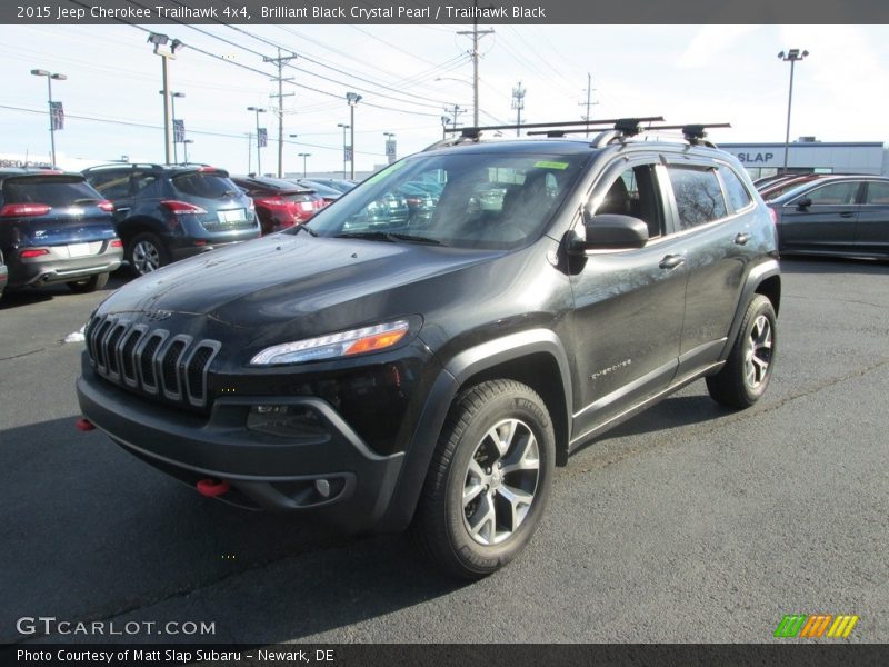 Brilliant Black Crystal Pearl / Trailhawk Black 2015 Jeep Cherokee Trailhawk 4x4