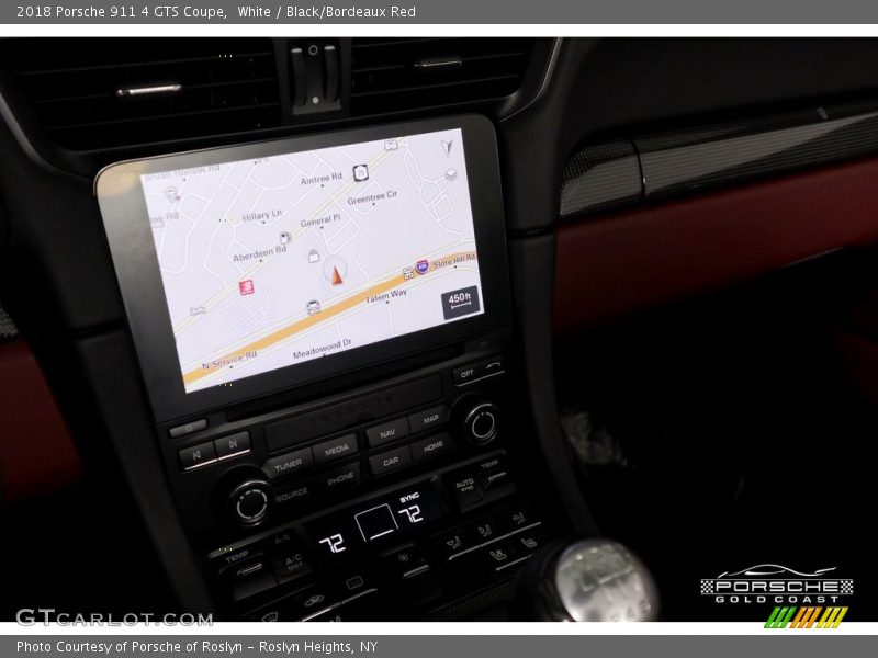 White / Black/Bordeaux Red 2018 Porsche 911 4 GTS Coupe