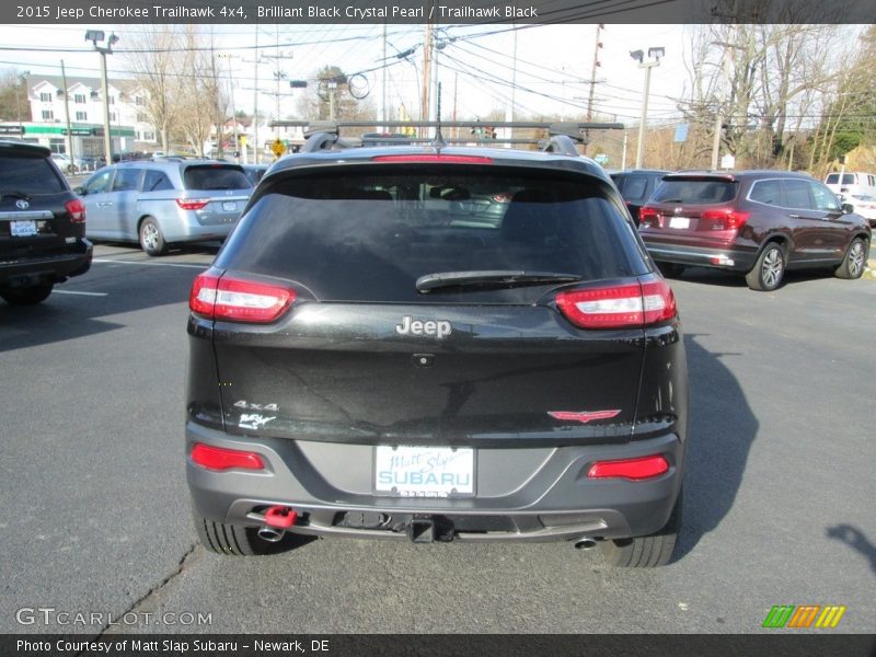 Brilliant Black Crystal Pearl / Trailhawk Black 2015 Jeep Cherokee Trailhawk 4x4