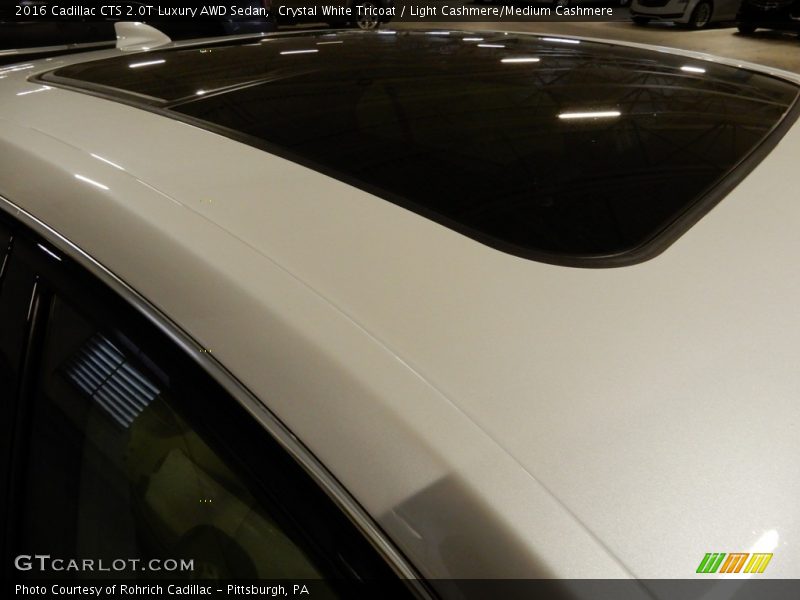 Crystal White Tricoat / Light Cashmere/Medium Cashmere 2016 Cadillac CTS 2.0T Luxury AWD Sedan