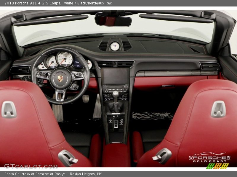White / Black/Bordeaux Red 2018 Porsche 911 4 GTS Coupe