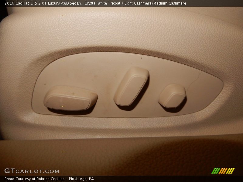 Crystal White Tricoat / Light Cashmere/Medium Cashmere 2016 Cadillac CTS 2.0T Luxury AWD Sedan