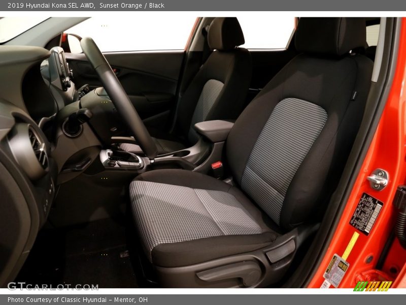 Sunset Orange / Black 2019 Hyundai Kona SEL AWD