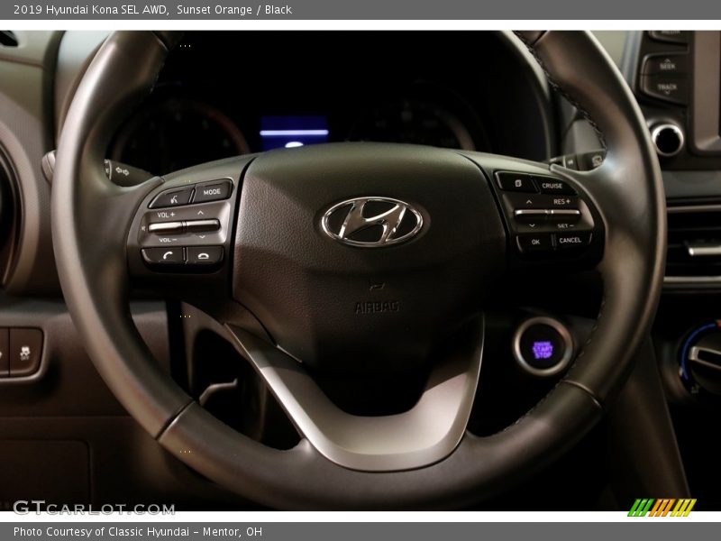 Sunset Orange / Black 2019 Hyundai Kona SEL AWD